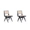 Manhattan Comfort Hamlet Dining Chair in Black and Natural Cane, Set of 2 DCCA03-BK - alternate 1